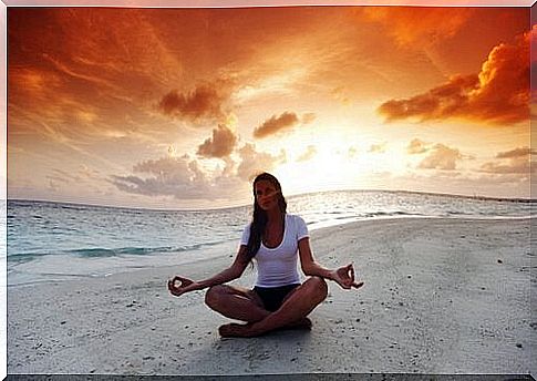 Meditation on the beach