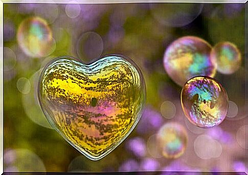 Romantic soap bubble