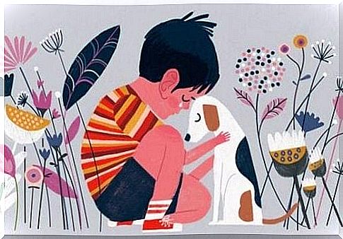 boy and dog