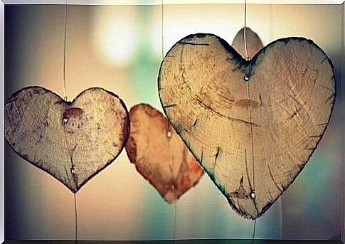 hearts made of wood