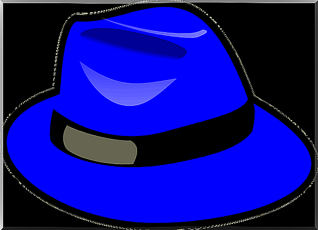 blue hat