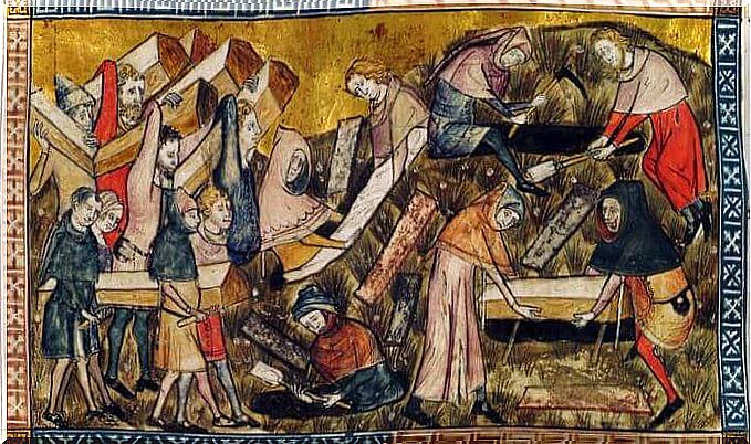 painting of black death