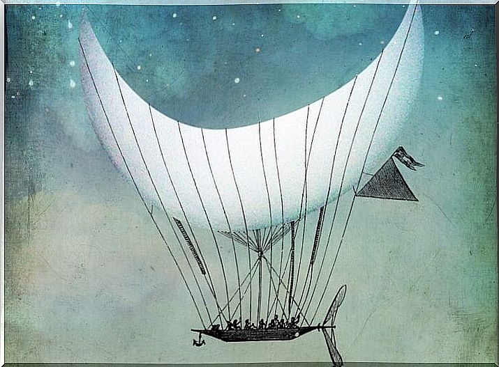 the moon is an airship